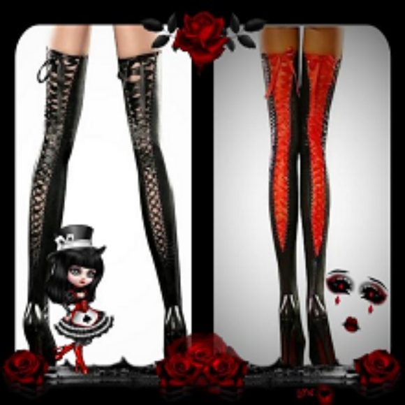 Accessories - NWT, SUPER SEXY LACE UP THIGH HIGH TIGHTS.